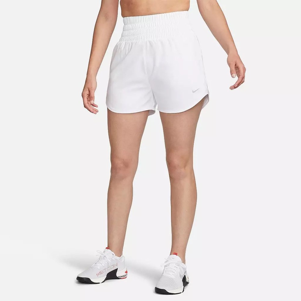 Nike Dri-FIT Women's White Smocked Waist Running Shorts Size Medium